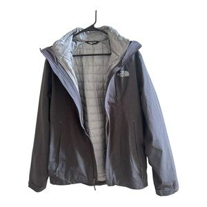 The North Face Carto Jacket Hood Waterproof Men Size Small GRAY